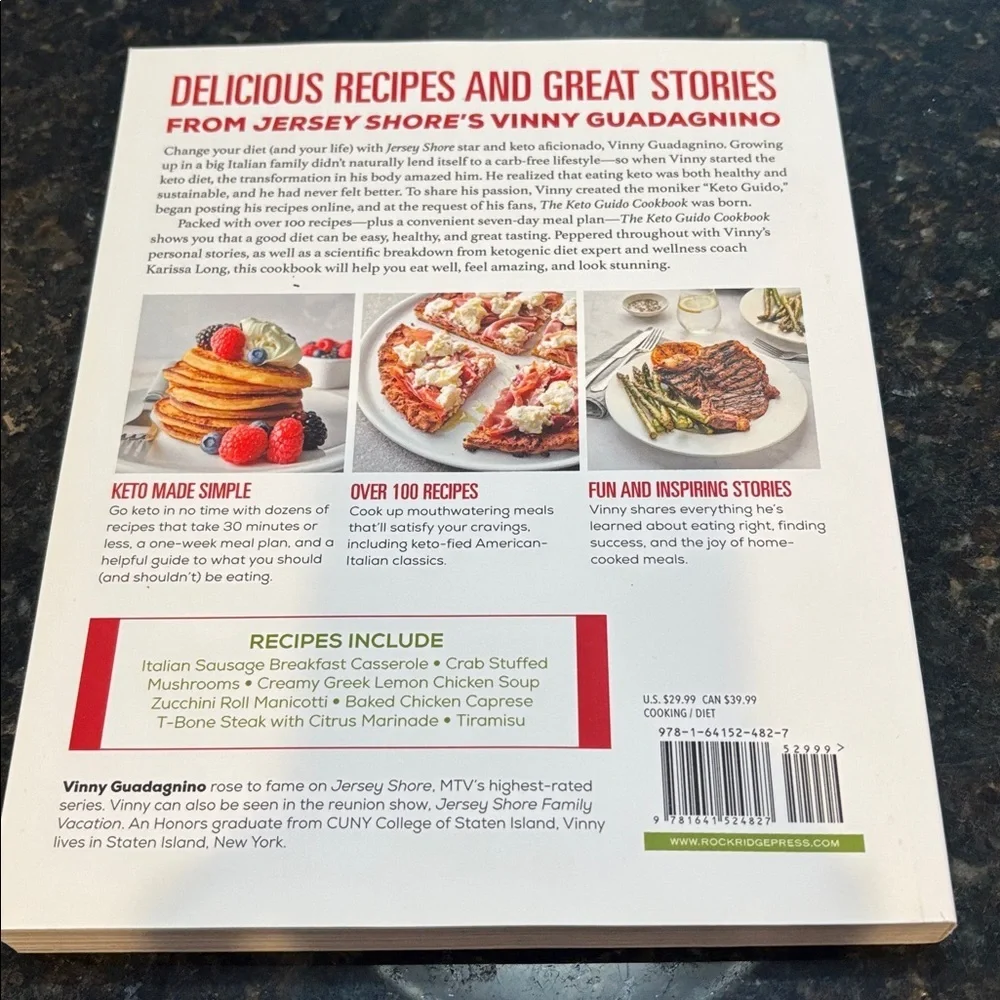 The Keto Guido Cookbook Jersey Shore Vinny G